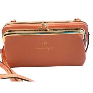 Nanette Lepore Wallet on a Strap Crossbody Bag Wristlet Peach NWOT